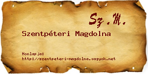Szentpéteri Magdolna névjegykártya